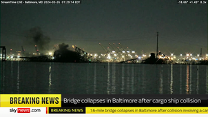 Un pont s'écroule à Baltimore