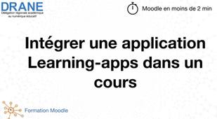 Intégrer une application learningapps dans un cours Moodle