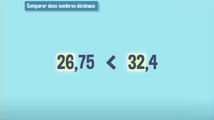 Savoir comparer 2 nombres décimaux -