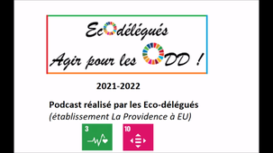 Actions DD en faveur des ODD 3 et 10 réalisées par les éco-délégués du collège La Providence à EU