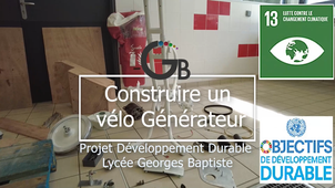 construction d'une borne de recharge électrique USB autonome par pédalage à partir de vélo - Lycée Hôtelier Georges Baptiste à CANTELEU (76)